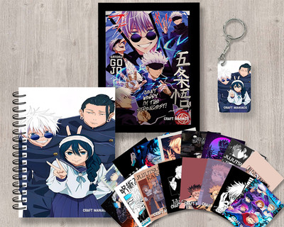 craft maniacs JUJUTSU KAISEN GIFTING SET A5 Notebook RULED 120 Pages(White)