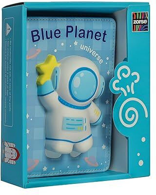 Pepstter Space Diary for Girls A6 Diary 3D Squishy Destress Notebook for Kids, 100 Pages(Multicolor)
