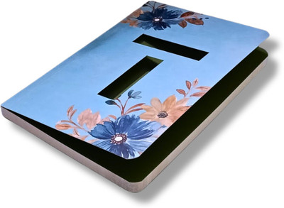 CRAFTOPIX Initial (T) Alphabet Lasercut Diary Soft Bound Notebook B6 Diary Ruled 192 Pages(Multicolor)