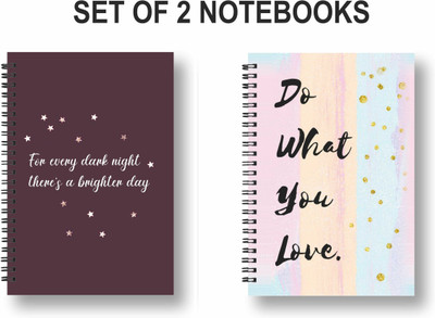 ROT RIX combo of 2 Notebooks A5 Diary Ruled 144 Pages(Multicolor, Pack of 2)