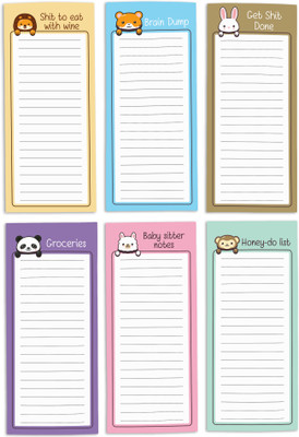 Inkdotpot Notepad Regular Note Pad Unruled 6 Pages(Multicolor, Pack of 6)