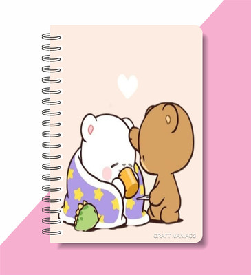 craft maniacs MILK & MOCHA 2023 COLLECTION A5 Notebook RULED 160 Pages(Multicolor)
