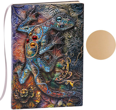 radhey preet 3D embossed on both side metallic feeling lizard style diary for all, RP1381 A5 Diary Ruled 200 Pages(Multicolor)
