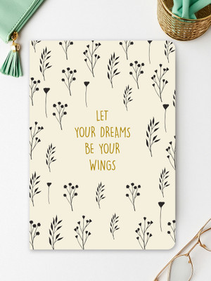 Doodle Undated A5 Notebook - Ruled 160 Pages(Cream/Black)