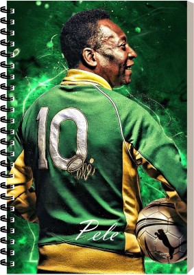 ESCAPER Football Player Pele Designer Diary, Aesthetic Notebook, Notepad A5 Diary Ruled 160 Pages(Pele)