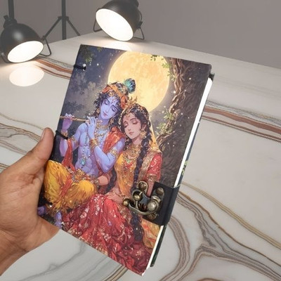 ANEBIQ CREATION HANDMADE A5 Notebook UNRULLED 200 Pages(Multicolor)
