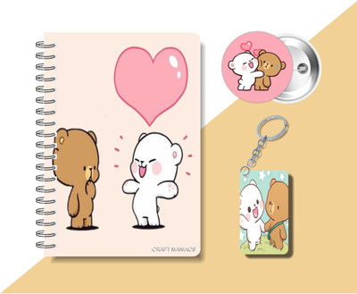 craft maniacs MILK & MOCHA COLLECTIONN A5 Diary RULED 160 Pages(Multicolor)