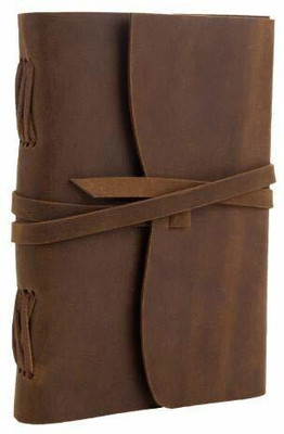 Anshika International Handmade Leather Unlined Journal - Genuine Leather Notebook & Daily Notepad for Men & Women Size 7x5 Inches Regular Diary Unruled 100 Pages(Brown)