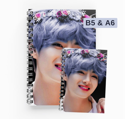 RJPRINTS BTS B5 Organizer Unruled 160 Pages(Blue, Pack of 2)