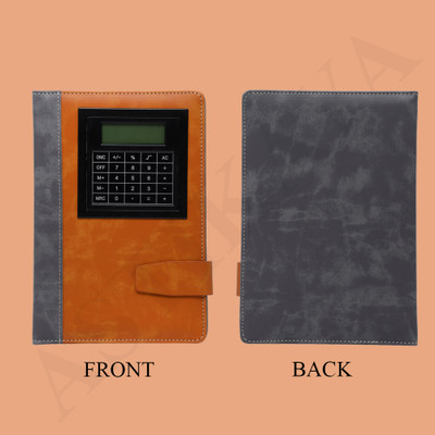 ASTIKAYA Diary with Calculator A5 Notebook Regular 200 Pages(Brown)