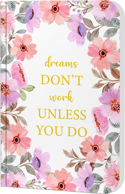 AccuPrints Flower motivational theme A5 Notebook Ruled 144 Pages(Multicolor)