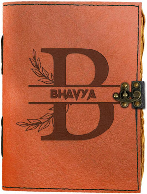 DI- KRAFT Handmade Classic Design Leather-BHAVYA Printed Diary A5 Diary Unruled 200 Pages(Brown 270)