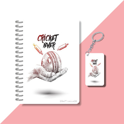 craft maniacs CRICKET 2024 NOTEBOOK COLLECTION A5 Notebook RULED 160 Pages(White)