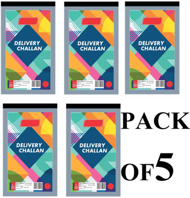 Brightstar Delivery Challan 50 Sets(50 Printed + 50 Printed + 50 Plain) (Pack of 1) Book-size Delivery Challan Triplate 50 Pages(White, Pack of 5)