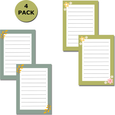 Tanvi To Do List, Reminder, Important Notes Regular Memo Pad Ruled 320 Pages(Assorted, Pack of 4)