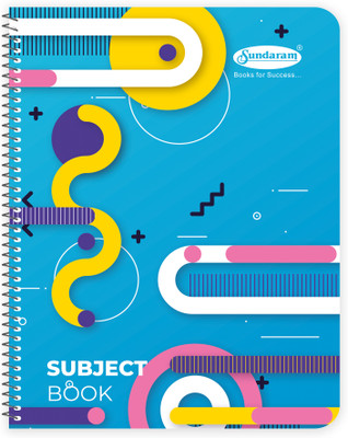 SUNDARAM Spiral Bound Regular Notebook Single Line 300 Pages(Multicolor, Pack of 12)