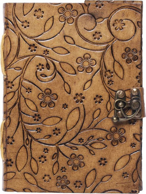 Rjkart Handmade Leather Dairy A5 Diary Unruled 200 Pages(Brown 1)