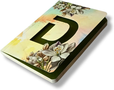 CRAFTOPIX Initial (D) Alphabet Lasercut Diary Soft Bound Notebook B6 Diary Ruled 192 Pages(Multicolor)