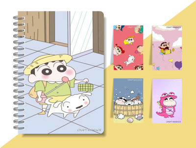 craft maniacs SHINCHAN 2023 NOTEBOOK COLLECTION A5 Diary RULED 160 Pages(White)
