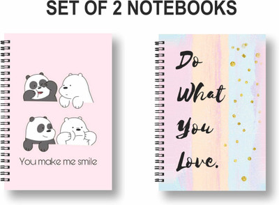 ROT RIX combo of 2 Notebooks A5 Diary Ruled 144 Pages(Multicolor, Pack of 2)