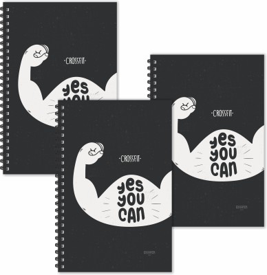 ESCAPER Yes You Can Motivational Quotes Diaries (Ruled - A5 Size - SUPER SAVER Pack of 3 Diaries), Quotes on Diaries A5 Diary Ruled 160 Pages(Black, White, Pack of 3)