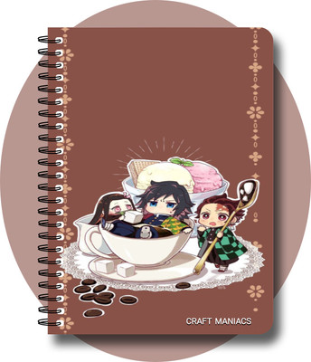 craft maniacs demon s DIARY A5 Notebook RULED 160 Pages(Multicolor)