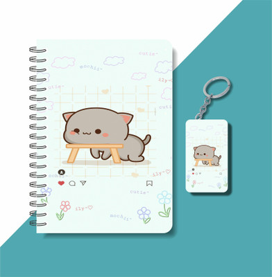 craft maniacs A5 NOTEBOOK + FREE WOODEN KEYCHAIN COLLECTION A5 Notebook RULED 160 Pages(Multicolor)