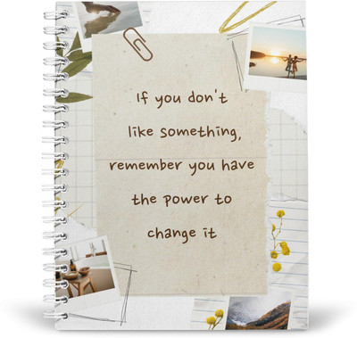 PurpleBees YOU HAVE POWER TO CHANGE IT Diary A5 | Motivational Diary A5 Diary Unruled 160 Pages(Multicolor)