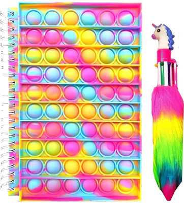 Kidsgiftgallery Popit Series A5 Note Pad Single Rule 40 Pages(Multicolor, Pack of 2)