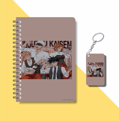 craft maniacs 2023 jujutsu DIARY + KEYCHAIN A5 Diary RULED 160 Pages(Multicolor)