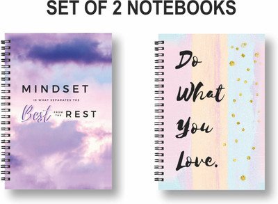 ROT RIX combo of 2 Notebooks A5 Diary Ruled 144 Pages(Multicolor, Pack of 2)