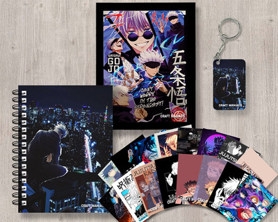 craft maniacs JUJUTSU KAISEN GIFTING SET A5 Diary RULED 120 Pages(White)