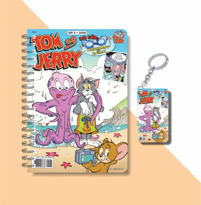 craft maniacs TOM & JERRY A5 Notebook RULED 160 Pages(Multicolor)