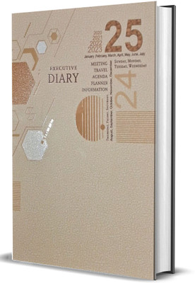Greeshma Executive New Year Diary Regular Diary 2025 A5 Size 364 Pages(Multicolor)