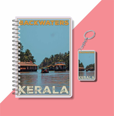 craft maniacs A5 NOTEBOOK + KEYCHAIN COLLECTION A5 Note Book RULED 160 Pages(Black, White)