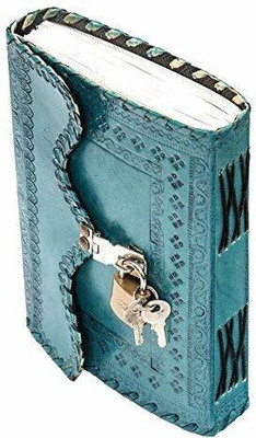 Anshika International Unique Embossed Design Handmade Journal Notebook Travel Diary for Travel, Personal Writing, Gift - Denim Blue, 7 Inches X Width - 5 Inches Regular Diary Unruled 100 Pages(Denim Blue)