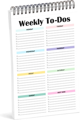 Inkdotpot Spiral Binding Notepad Regular Planner Unruled 50 Pages(Multicolor)
