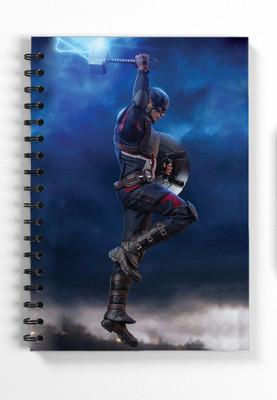 Blue Nexus captain america Nexus Diaries and Notebooks A5 Diary Ruled 140 Pages(Multicolor)