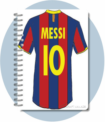 craft maniacs FOOTBALLER DIARY A5 Notebook RULED 120 Pages(Multicolor)