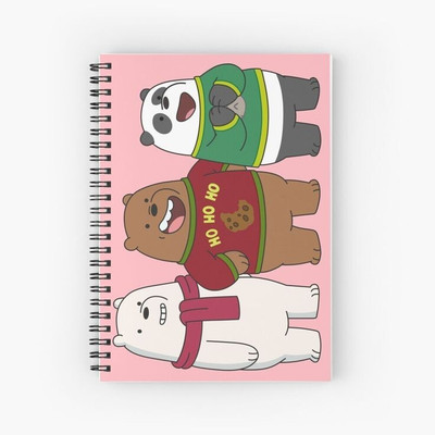 craft maniacs BARE BEARS 2023 COLLECTION A5 Notebook RULED 160 Pages(Multicolor)