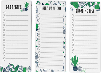 Inkdotpot To-Do List Notepads Regular Note Pad Unruled 150 Pages(Green, Pack of 3)