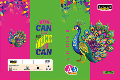 genius mind Spiral notebooks (A4) A4 Notebook Ruled notebooks 352 Pages(Multicolour notebook)