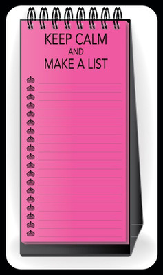 Nourish Desktop Standing Keep Calm and Make a List Pink_DRY Regular Planner/Organizer Ruled 50 Pages(Pink)
