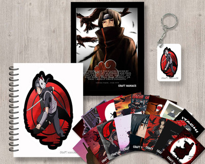 craft maniacs ITACHI UCHIHA GIFTING COMBO A5 Organizer RULED 120 Pages(Black)