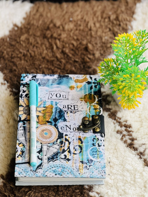 Al Zohra Handicraft Diary Notebook A5 Diary Unruled 200 Pages(Multicolor)