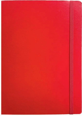 ANUPAM Hue Journal Ruled Notebook 80Gsm Matte Finish Flexible PVC Cover Daily Planner A5 Journal Aesthetic Diary for Notes Taking & Writing in School and Office 192 Pages(Red)