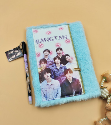Paper Bear BTS A4 Diary ruled 70 Pages(Light Blue, Pack of 2)