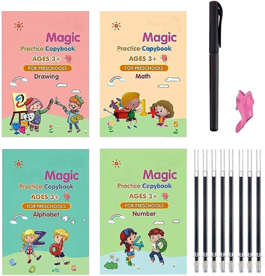 SANK Magic Book Assorted Notebook Ruled 10 Pages(Multicolor, Pack of 4)