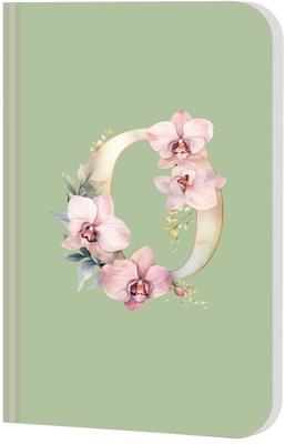 Raptech Premium Soft Bound Notebook Diary for Girls, Women Floral Design (Initial O) A5 Diary Unruled 144 Pages(Multicolor)