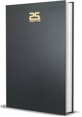 Greeshma Executive Pu Leather Diary Dated A4 Diary 2025 Single Rule 364 Pages(Black)